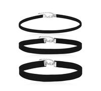 3 gargantillas de terciopelo, gargantillas de cinta negra, ideales para diversas ocasiones, para mujeres y niñas