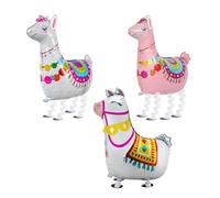 3 Globos De Alpaca, Globos De Papel De Aluminio De Animales Simulados, Globos De Alpaca Para Caminar, Globos De Ambiente De Fiesta, Decoraciones De Fiesta De Cumpleaños Para Niños