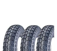 3 gomas 3.50-8 compatibles con Vespa VBB VNB VBA VNA VB1T GL 125 150 reforzadas 6PR (6 Tel) | Tres neumáticos negros