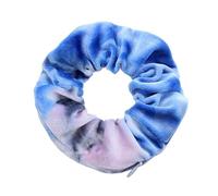 3 gomas de pelo de terciopelo para niñas y mujeres - Goma de pelo original con bolsillo oculto y cremallera para guardar accesorios y objetos pequeños (colour 34,3)