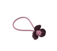 3 gomas para el pelo anudadas con flores de tres hojas, gomas para el pelo para mujer, bandas elásticas para el pelo, cuerda elástica para el pelo, accesorio para el cabello, pasta de frijoles rosa