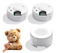 3 grabadoras de voz para peluches, módulo de sonido de los 60 segundos, con función de grabación, mini grabadora de voz, juguete personalizado, regalo para peluches y osos de peluche (3P)