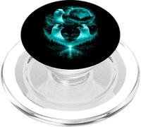 3 Graciosos Hombres Aullando Gansos tontos en la Luna Llena Azul Hielo PopSockets PopGrip para MagSafe