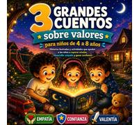3 Grandes Cuentos Sobre Valores para Niños de 4 a 8 Años: Historias ilustradas y actividades que ayudan a los niños a superar miedos, desarrollar empatía y ganar confianza.