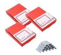 3 grapas número 10 de caja, 1000 piezas por caja Mini grapa Mini grapa de metal Grapadoras prácticas compactas Grapado rápido Alisado Grapa galvanizada para grapadoras de