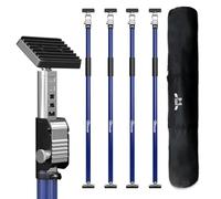 3-H Barra de carga para camión, poste de soporte ajustable de metal, paquete de 4, gato de gabinete, divisor de caja de camión con trinquete de resorte autobloqueante, barra de bloqueo de carga para