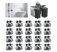3-H Colgador Escobas,Organizador Escobas 20 Piezas, El Acero Tiene Un Espesor de 0,7 mm En Lugar de 0,5 mm y Una Mayor Resistencia,Colgador Escobas y Fregonas Pared Baño, Garaje y Jardín Hogar(20)