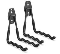 3-H Garage Hooks Heavy Duty 2 Pack,Garage Storage Hooks 5 Inch,Garage Organizer for Hanging and Organizing Chair,Shovel,Weed Eater,Power Tools in Garden Garage Shed Basement(Black)