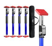 3-H Puntal Expansión Telescópico Reforzado 4 Pieza,Tensor Soporte Puerta Techo 40-62cm Carga 50KG Puntales de Obra Ajustable Puntales Extensibles Acero Robusto para Construcción Obras(Azul)