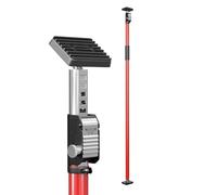 3-H Puntales Extensibles Reforzado 1 Pieza, Puntales Telescopicos 148-280cm, Tensor Soporte Puerta Techo, Carga 50KG, Soporte Telescopico para Construcción Obras (Rojo)