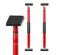 3-H Puntales Extensibles Reforzado 2 Pieza, Puntales Telescopicos 70-110cm, Ajustable por Rotación Tensor Soporte Puerta Techo, Carga 40KG, Soporte Telescopico para Construcción Obras (Rojo)