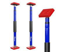 3-H Puntales Extensibles Reforzado 2 Pieza, Puntales Telescopicos 70-110cm, Ajustable por Rotación Tensor Soporte Puerta Techo, Carga 40KG, Soporte Telescopico para Construcción Obras (Azul)