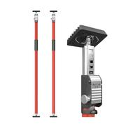 3-H Puntales Extensibles Reforzados 2 Piezas,110-203cm Puntal Telescopico Extensible Acero Robusto Carga 45KG Puntales de Obra Ajustable Puntal Expansion Telescopico para Techo Construcción Obra(Rojo)