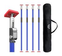 3-H Puntales Extensibles Reforzados 4 Pieza,110-203cm Puntal Telescopico Extensible Acero Robusto Carga 45KG Puntales de Obra Ajustable Puntal Expansion Telescopico para Techo Construcción Obra(Azul)