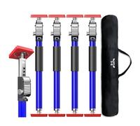 3-H Puntales Extensibles Reforzados 4 Piezas, 40-70cm Puntal Telescopico Extensible Acero Robusto Carga 50KG Puntales de Obra Ajustable Puntal Expansion Telescopico para Techo Construcción Obras(Azul)