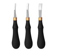 3 herramientas de artesanía de desbaste de cuero, 4 mm, 5 mm, 8 mm, herramienta biseladora de borde de cuero, detalle de cuero, herramienta de lima de pulido de cuero con mango de madera