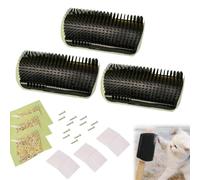 3 herramientas de autopeluquero para gatos, rascador multicolor para gatos, peine de mensaje con hierba gatera, rascador de gatos de tamaño pequeño/grande para esquina de pared, silla, mesa