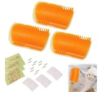 3 herramientas de autopeluquero para gatos, rascador multicolor para gatos, peine de mensaje con hierba gatera, rascador de gatos de tamaño pequeño/grande para esquina de pared, silla, mesa