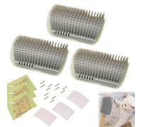3 herramientas de autopeluquero para gatos, rascador multicolor para gatos, peine de mensaje con hierba gatera, rascador de gatos de tamaño pequeño/grande para esquina de pared, silla, mesa