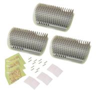 3 herramientas de autopeluquero para gatos, rascador multicolor para gatos, peine de mensaje con hierba gatera, rascador de gatos de tamaño pequeño/grande para esquina de pared, silla, mesa