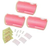 3 herramientas de autopeluquero para gatos, rascador multicolor para gatos, peine de mensaje con hierba gatera, rascador de gatos de tamaño pequeño/grande para esquina de pared, silla, mesa