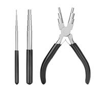 3 herramientas de bucle de alambre, alicates de metal, varillas de mandril de alambre para hacer joyas, abalorios, suministros de formación de saltos