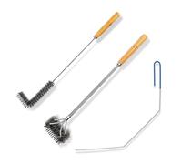 3 herramientas de limpieza para freidoras, incluyendo cepillo limpiador de freidora, barra de freidora, mango largo, cepillo limpiador de cesta de freidora