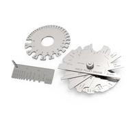 3 herramientas de medición de acero inoxidable, calibradores de espesor de chapa de metal y calibradores de filete de soldadura de metal, prueba de inspección de soldadura, calibre cubital