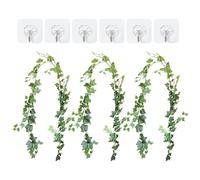 3 Hiedra Artificial, 6 Piezas De Ganchos, Plantas Colgantes, Ratán Decorativo Para Exteriores, Ratán Decorativo Para Balcón