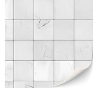 3 hojas autoadhesivas para casas de muñecas, escala 1:12 (azulejos blancos cuadrados)