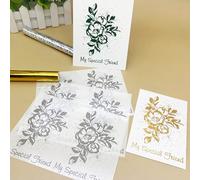 3 hojas de papel adhesivo de transferencia floral My Special Friend para hacer tarjetas hechas a mano, álbumes de recortes y álbumes de invitaciones, decoración metálica de impresión en caliente,