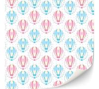 3 hojas de papel tapiz autoadhesivo para casa de muñecas escala 1:12 (globos blancos)