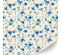 3 hojas de papel tapiz autoadhesivo para casas de muñecas a escala 1:12, papel pintado moderno Art Deco (flores de acuarela)