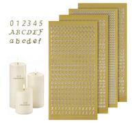 3 hojas de pegatinas para diario, pegatinas de alfabeto, números y hojas, pegatinas de alfabetos ingleses, pegatinas para calendario, pegatinas de letras, número dorado, pegatinas brillantes de PVC