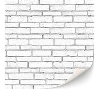 3 hojas de revestimiento de pared de ladrillo autoadhesivas para casas de muñecas a escala 1:12 (piedras blancas)