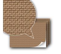 3 hojas de revestimiento de pared de película decorativa autoadhesiva para modelado en escala 1:87 H0 (Reino Unido: escala de 3,5 mm) (arenisca histórica)
