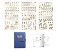 3 hojas letras pegatinas doradas letras doradas para pegar purpurina letras adhesivas doradas 3D autoadhesivas letras alfabeto y números pegatinas para resina scrapbooking