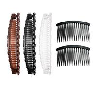 3 Horquillas De Ondas Giratorias Y 2 Peines Para Extensiones De Cabello, Prácticos Accesorios Para El Cabello De Uso Diario, Adecuados Para Crear Cabezas De Bola Y Peinados En Espiral.