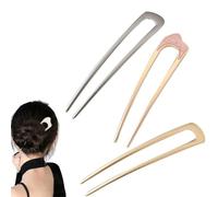 3 horquillas en forma de U, horquillas francesas, horquilla en forma de U, pinza francesa para el pelo para mujeres y niñas (C)