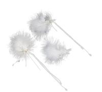 3 horquillas para el pelo con plumas blancas, accesorio de boda, para sesiones de fotos, recepción, eventos, disfraces, bodas, etc