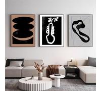 3 Imágenes Set-Cuadro Abstracto Con Patrón de Bloques de Color y Líneas Impresión Sobre Lienzo Estilo Moderno para Pared Ideal para Sala de Estar Comedor Cocina Oficina O Porche-40x50cm (sin marco)
