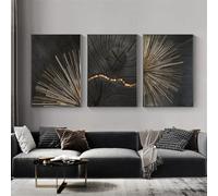 3 Imágenes Set-Cuadro Con Diseño Abstracto de Árbol Con Vetas de Madera Póster Nórdico Arte Pared Impresión Pintura Decoración Moderna el Hogar la Oficina O Cualquier Habitación-50x75cm (sin marco)