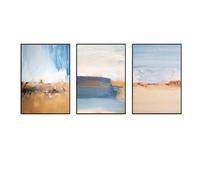 3 Imágenes Set-Cuadros Abstractos Creativos de Paisajes Marinos Sobre Lienzo Pósteres Nórdicos e Impresiones de Arte Mural para Sala de Estar Dormitorio Oficina O Estudio-50x75cm (sin marco)