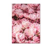 3 Imágenes Set-Póster Abstracto de Paisaje Floral Rosa Escena de Puesta de Sol en Un Lago Nórdico Pintura Sobre Lienzo Cuadros para la Decoración de la Sala de Estar y el Hogar-40x65cm (sin marco)