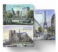 3 imanes de nevera de Paris - XL, 8 x 5,5 cm cada uno, de Notre-Dame de París, Moulin Rouge, Torre Eiffel, Iglesia, Francia, Souvenir, Río, Su imagen, imán para nevera, Valdeig P