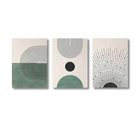 3 impresiones artísticas de mediados de siglo, decoración de pared moderna y neutra, póster minimalista, impresión digital, estilo bohemio, decoración de pasillo (20 x 30 cm/marco interior)