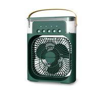 3 in 1 Air Cooler, Mini Aire Acondicionado Portatil, Enfriador de Aire, Aires Acondicionados Móviles, Ventilador Humidificador, Mini Ventilador Aire Acondicionado para Dormitorios y Oficinas (Vert)
