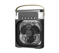 3 in 1 Air Cooler, Mini Aire Acondicionado Portatil, Enfriador de Aire, Aires Acondicionados Móviles, Ventilador Humidificador, Mini Ventilador Aire Acondicionado para Dormitorios y Oficinas (Noir)