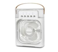 3 in 1 Air Cooler, Mini Aire Acondicionado Portatil, Enfriador de Aire, Aires Acondicionados Móviles, Ventilador Humidificador, Mini Ventilador Aire Acondicionado para Dormitorios y Oficinas (Blanc)