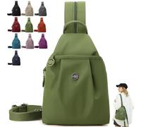 3-in-1 Anti Theft Bags for Women, Waterproof Oxford Cloth Backpack Convertible Shoulder & Crossbody Bag for Travel(Green)